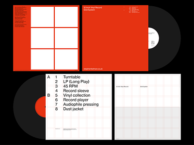 12 Inch Album Cover Grid System for InDesign 12 inch album artwork album cover grid layout grid system indesign template minimal minimalist music packaging record cover record sleeve swiss style swiss typography typography