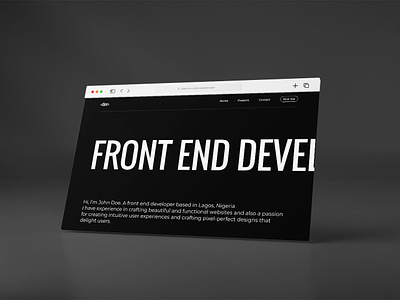 Front end developer portfolio website developer figma front end landing page portfolio ui ux web design