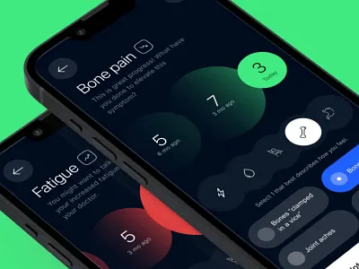 Symptom tracker app appdesign branding dashboard data data design data ui data visualisation design design studio healthcare healthtech mobileapp product design software design symptom tracker ui ux web webdesign