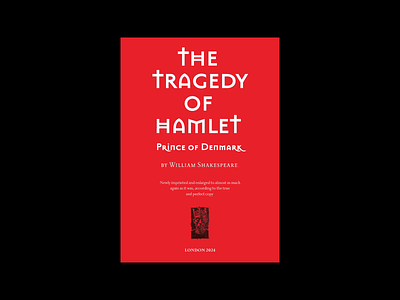 The Tragedy of Hamlet Cover book book cover classic clean composition cover design english graphic design grid illustration minimalistic modernism poetry poster red typography