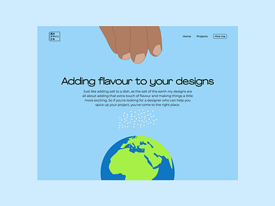 Portfolio design design earth figma illustration landing page portfolio salt salt of the earth ui ux web design