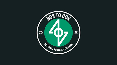Box to Box - logo design 3d 3d logo badge branding football logo logo design logo grid personal training