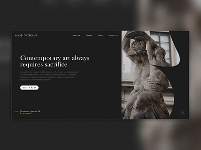 Musei Vaticani – Landing page branding design illustration landing landing page minimalism museum ui vaticane