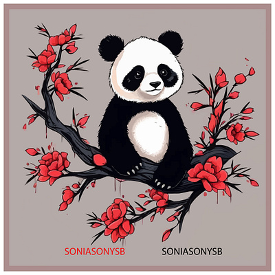 Panda vector art 3d animation art artist branding business color design graphic design illustration logo love motion graphics new red trend ui ux vector view