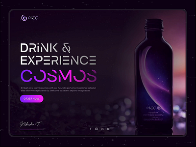 CTEG - Drink & Experience Cosmos alcohol business cosmos design drink future galaxy interface order purple service signiture ui ui ux ui design web website concept website design