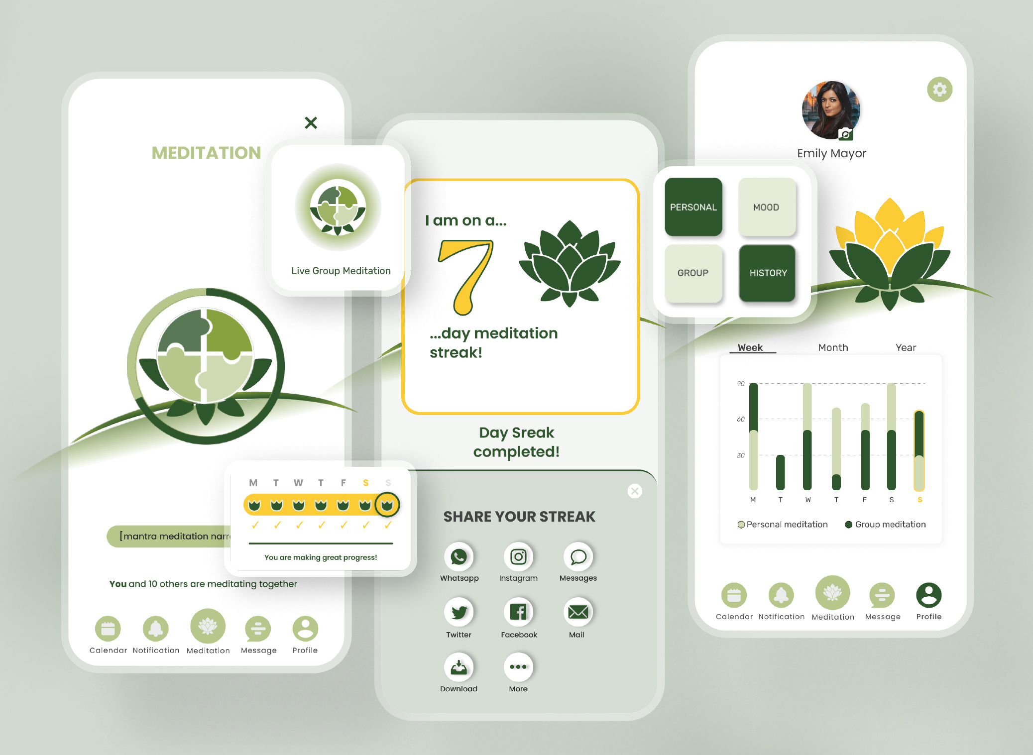 Meditation App app app design ux ux design ux research