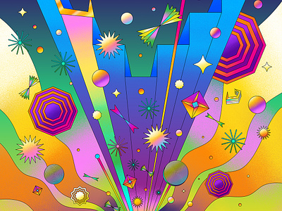 Tempest - Pixel Memories 80s affinity designer art direction atari bright design geometric graphic illustration illustrator poster poster design psychedelic retro shapes tempest texture vector video games vivid