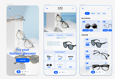 AR Mirror: Try-On Feature UI for Reality Glasses 3d branding graphic design logo ui