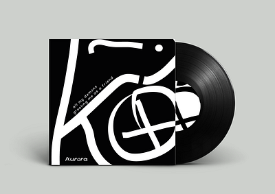 Resonance of Turmoil: Aurora's Vinyl Visuals aurora design graphic design illustration illustrator logo mockup portfolio song typography visual
