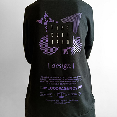 TIMECODETIME branding graphic design hoodie logo print