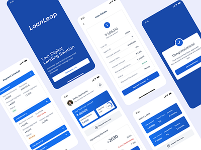 LoanLeap - P2P Money Lending App brand mobile ui ui ui design user interface design