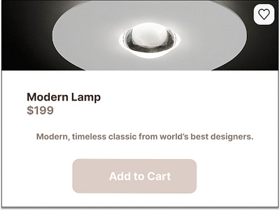 Product Card graphic design lamp product card ui
