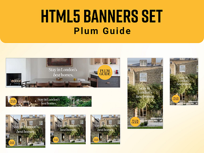 Google Display Network HTML5 Banners Set • Plum Guide google ads google display network html5 ads html5 banners