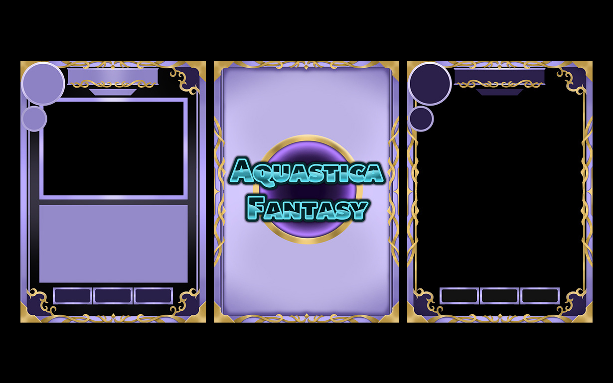 Aquastica Fantasy Card Template boardgame branding cardgame gameassets graphic design icons