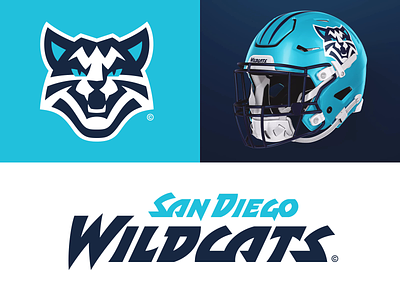 08/32 – San Diego Wildcats branding california design football graphic design illustration logo san diego sports sports branding stripes typography wildcat