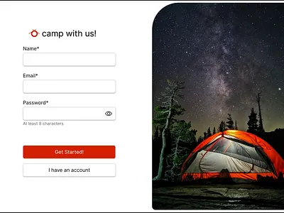dailyui001 sign up camping dailyui sign up