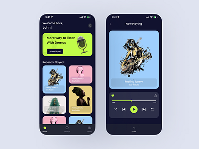 Daily Challenge UI # 2 daily ui dailyb ui challenge music app music player