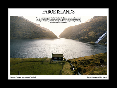 The Faroes | Editorial layout, pt. 8 design editorial faroes figma graphic design grid landing page layout minimal minimalism minimalist poster swiss typography ui ui design user interface web
