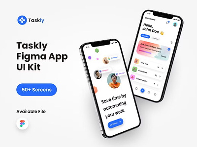 Taskly Productivity Figma UI Kit figma ios mobile app design mobile ui kit productivity projects taskly productivity figma ui kit tasks ui design ui kit ui ux