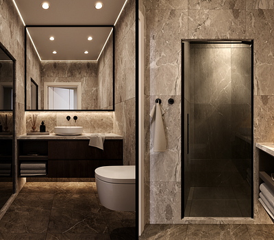 Bathroom in Ace project 3d archviz design
