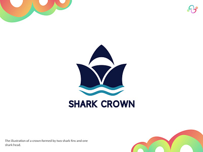 Shark Crown Logo animal brand design brand designer crown fin fish king kingdom logo design logo designer logo for sale logo idea logo inspiration logomark logotype queen shark throne wildlife zzoe iggi