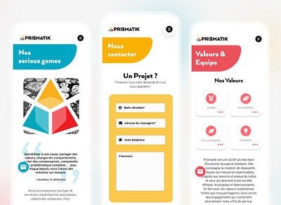 Mobile Browser Website french ui ux website