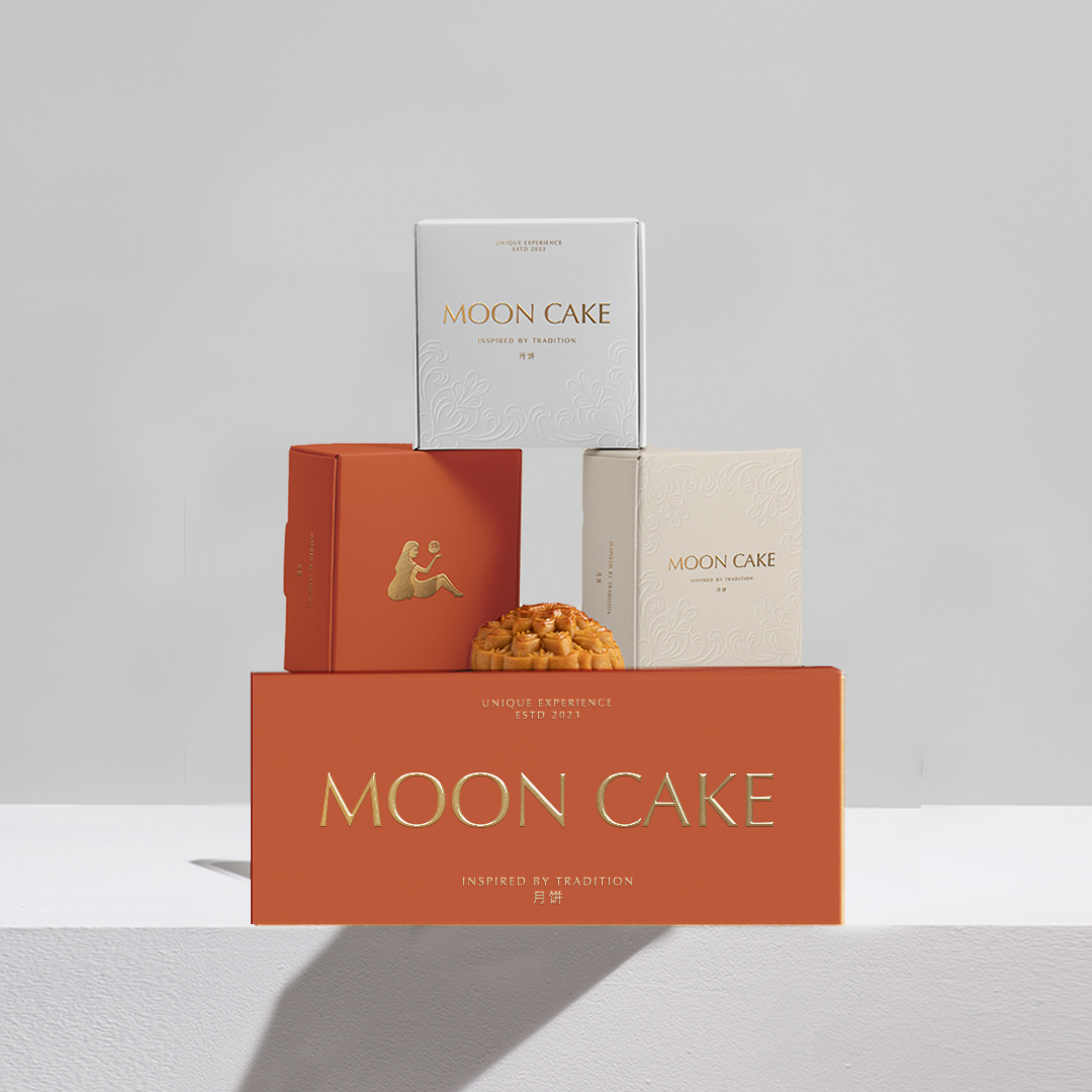 Moon Cake Brand Identity Packaging box design brand design brand identity branding branding design design graphicdesign logo logo design logos logotype packaging packaging box packaging design