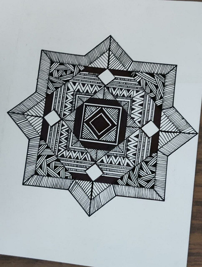 Double Square Mandala Art design mandala art