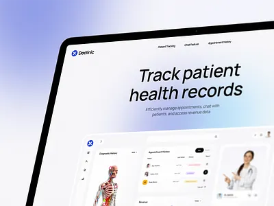 Medical Admin Web Ui design health landing medical revenue ui ux website