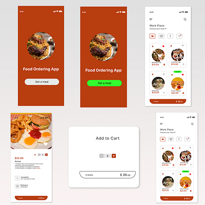 Food Ordering App branding graphic design motion graphics ui