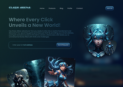 MOBA Game UI ai game game ui gaming landing page ui ui design ux design