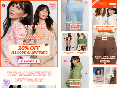 Valentine's Day Email Campaign cute email email campaign email design email designs email template email templates fashion klaviyo love mailchimp valentines day