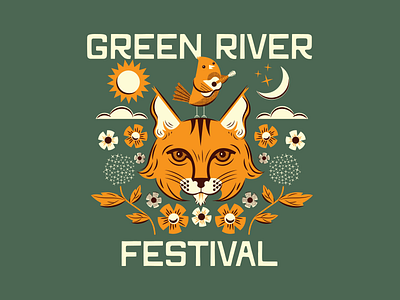 Green River Festival t-shirt design design graphic design graphic t shirt illustration music festival t shirt t shirt design t shirt illustration typography vector