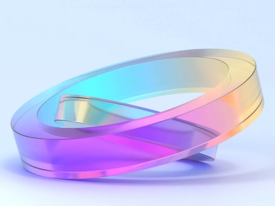 Colorful rings 3d abstract animation background blender branding clean design effect endless gradient holographic iridescent loop minimalist motion graphics render rings shape simple