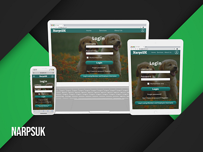 NarpsUK - Mobile Application Unsolicited Redesign as Website design ui ux website