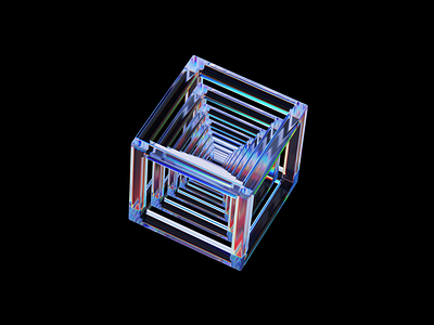 Cube 3d abstract animation blender branding cube design dispersion effect endless geometric glass holographic loop refraction render rotating cubes shape technology