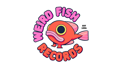 Weird Fish Records branding cartoon character character design colors design fish illustration illustration logo logo logo design mosnter music procreate psd weird
