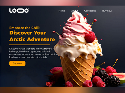 Ice Cream Website 🍦 black creativeweb dark design mockup graphic design hero interactive design modern design ui ui inspiration uiux ux visualdesign web design webdev website design yellow