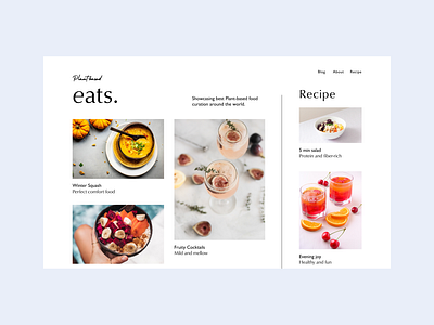 Food Blog Web Design beautiful blogwebsite foodblog landingpage websitedesign wellnesswebsite