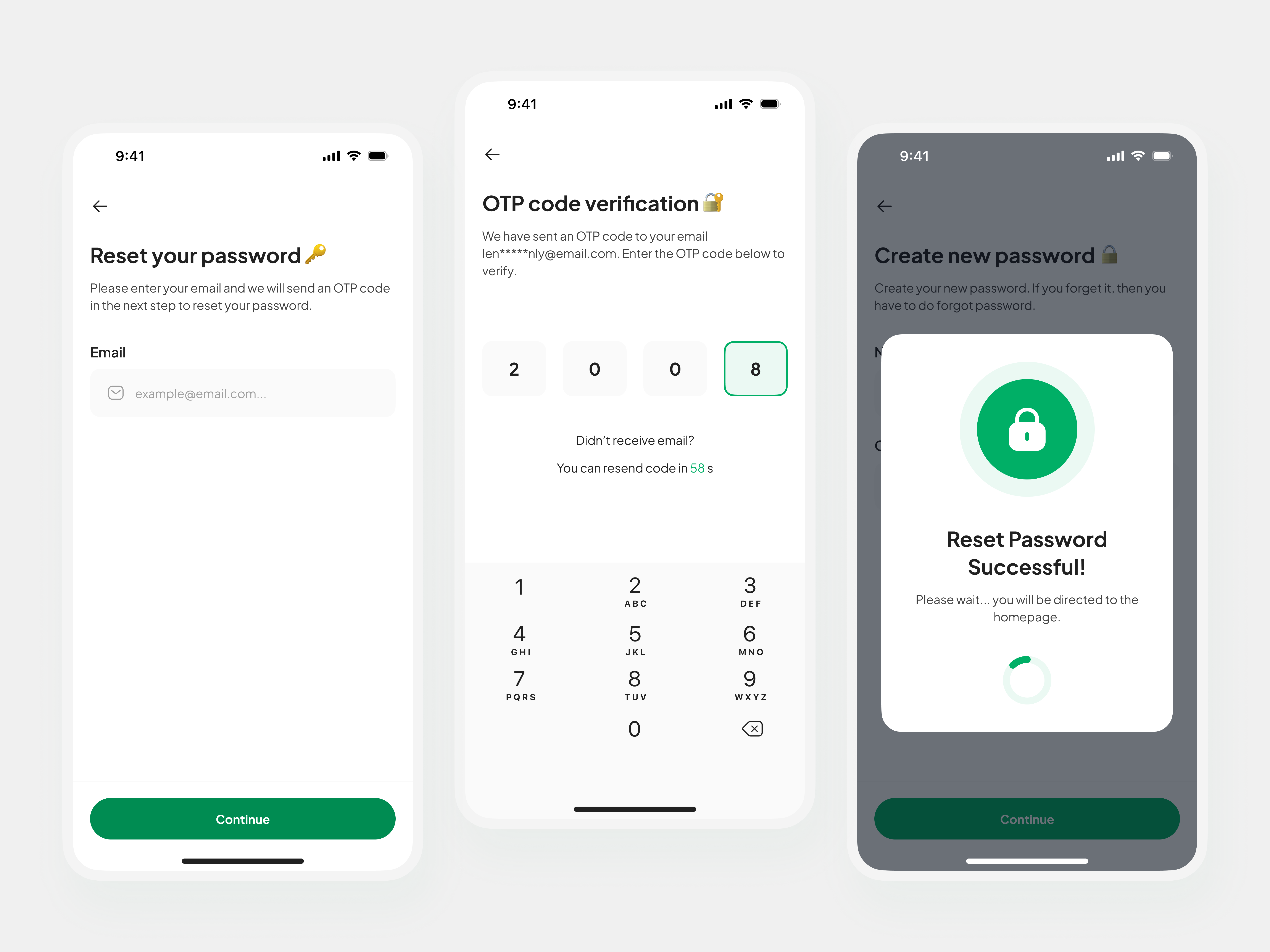 Mokopi - Reset, Create New Password flow | Mobile UI Kit branding clean dashboard e commerce e commerce website exploration explore graphic design grocery store minimalist online business retail shop shopify shopping cart ui web web ideas website website design