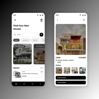 Real Estate Mobile App dailyui figma mobileapp real estate ui uidesign uiux uiuxdesign ux uxdesign