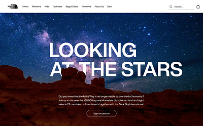 The North Face Landing page graphic design landing page ui design