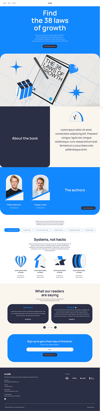 Landing page for B2B agency design graphic design landing page ui