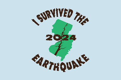 I Survived the New Jersey Earthquake T-Shirt Design adobe illustrator design freelance graphic designer graphic design logo print design sticker design t shirt t shirt design typography vector