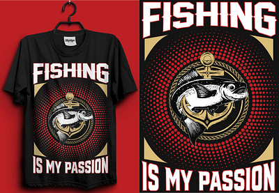 Fishing T-Shirt Design | USA T-shirt Design | Tee america branding clean cloth creative custom design element fish fishing hobby illustration modern t shirt tee