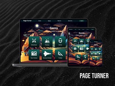 Page Turner - Responsive Web Page design ui ux website