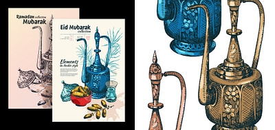 Eid Mubarak - part 2 art artwork draw drawing drawn eid eid al fitr graphic design hand drawn illustration mubarak ramadan kareem vector