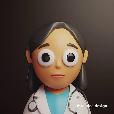 Female doctor 👩‍⚕️ 3d 3d animation animated emoji animation blender cartoon cute doctor emoji emoji set emoticon female illustration resources