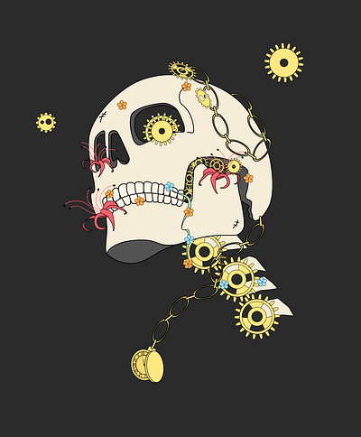Skull print illustration art design digital art drawing illustration print skull vector