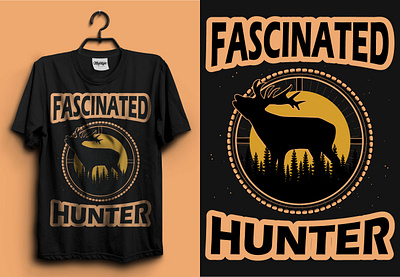 Hunting T-Shirt Design | USA T-shirt Design | Tee america apparel branding clean cloth creative design forest hiking hobby hunt hunting hunting man hunting vector hunting vintage modern